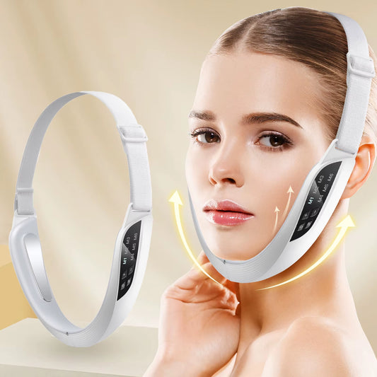 Transform Your Look with the Electric V Face Lifting Beauty Device - 6 Modes & 8 Levels of EMS Micro-Current for Double Chin Removal and Skin Care