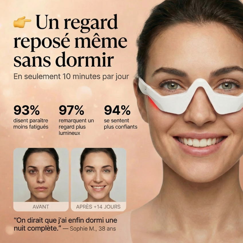 Regard visiblement reposé en 10 minutes par jour